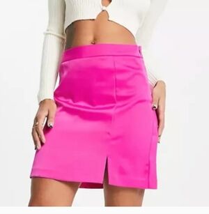 New Look Pink Mini Skirt Size 4 Womens Hot Pink Short Skirt